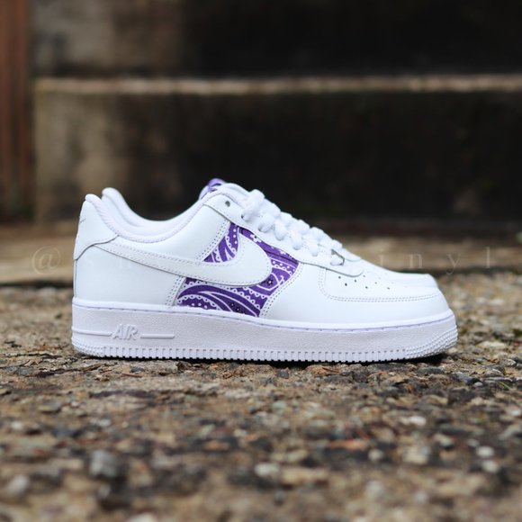 Nike Air Force 1 Low GRAPE Bandana Custom NWT - Picture 3 of 10